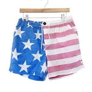 Chubbies The United States of Lakes Stars & Stripes Shorts Sz M